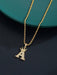 Shein 1 collar con dije de letra inicial en con giro dorado para niños y niñas - Quierox - Tienda Online