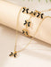 SHEIN 1 collar de aleación con revestimiento 3D y lazo negro, 1 pulsera Y 1 par de pendientes - Quierox - Tienda Online
