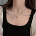 SHEIN 1 collar de cristal rosa súper brillante para mujer, collar con colgante de lujo versátil - Quierox - Tienda Online