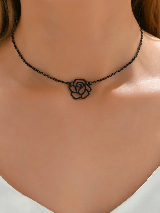 SHEIN 1 collar de flores caladas de moda para mujer - Quierox - Tienda Online
