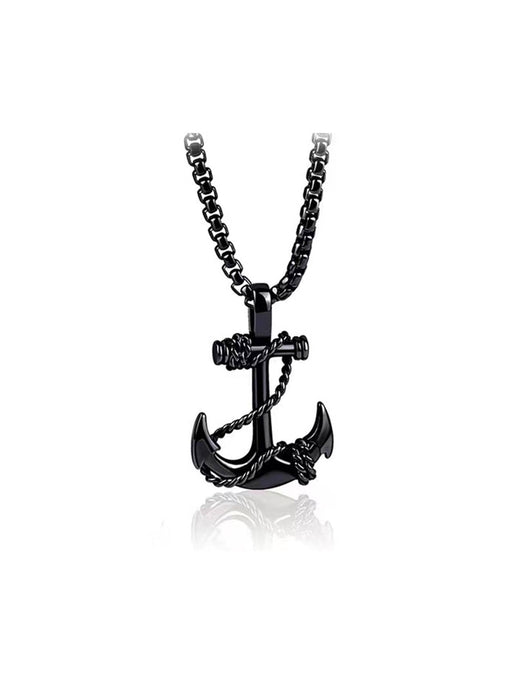SHEIN 1 collar minimalista con colgante de ancla para hombre - Quierox - Tienda Online