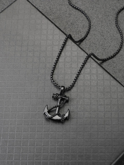 SHEIN 1 collar minimalista con colgante de ancla para hombre - Quierox - Tienda Online