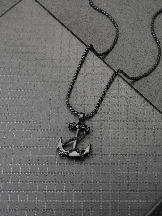 SHEIN 1 collar minimalista con colgante de ancla para hombre - Quierox - Tienda Online
