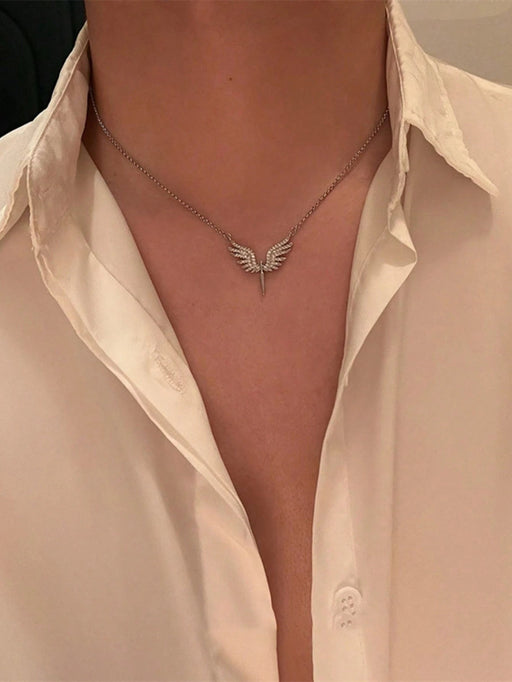 SHEIN 1 collar unisex con alas de ángel, diseño personalizado, estética moderna - Quierox - Tienda Online