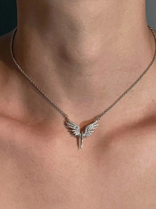 SHEIN 1 collar unisex con alas de ángel, diseño personalizado, estética moderna - Quierox - Tienda Online