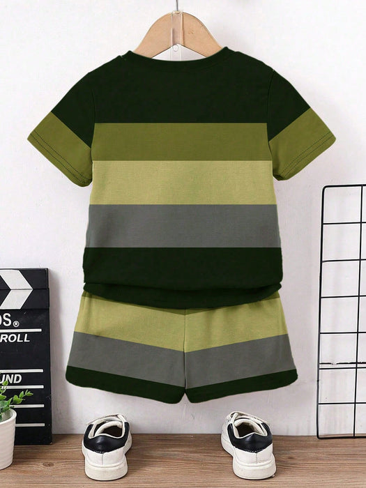 SHEIN 1 conjunto para bebé niño: camiseta de manga corta con cuello redondo - Quierox - Tienda Online
