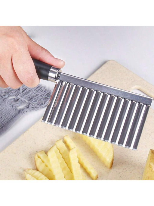 Shein 1 cuchillo multifuncional de acero inoxidable con borde ondulado para patatas y pepinos - Quierox - Tienda Online