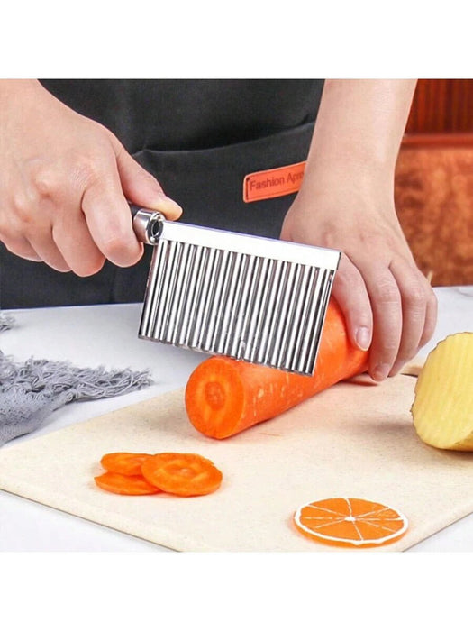 Shein 1 cuchillo multifuncional de acero inoxidable con borde ondulado para patatas y pepinos - Quierox - Tienda Online