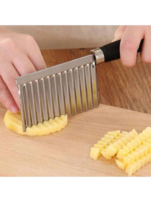 Shein 1 cuchillo multifuncional de acero inoxidable con borde ondulado para patatas y pepinos - Quierox - Tienda Online