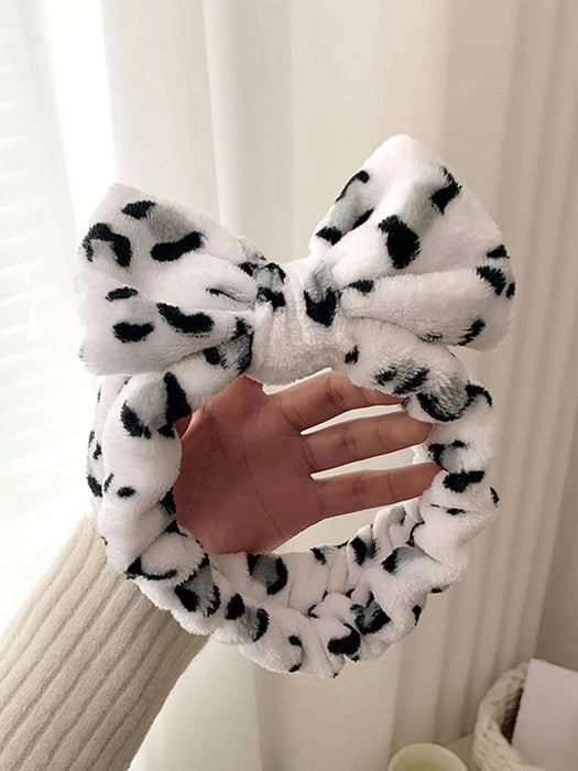 Shein 1 diadema de baño de terciopelo coral con decoración de lazo - Quierox - Tienda Online