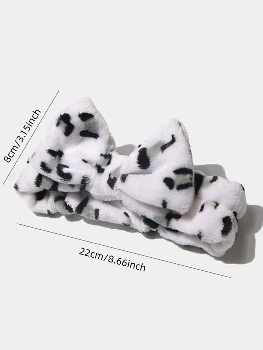 Shein 1 diadema de baño de terciopelo coral con decoración de lazo - Quierox - Tienda Online