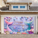 Shein 1 fondo de sirena y concha de perlas sintéticas de feliz cumpleaños 210*150cm - Quierox - Tienda Online