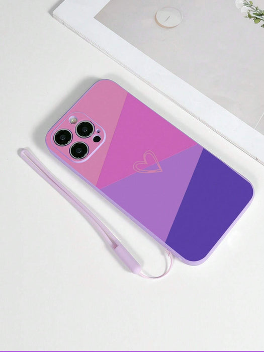 Shein 1 funda anticaídas de TPU morado con forma de corazón y 1 cordón de TPU morado - Quierox - Tienda Online