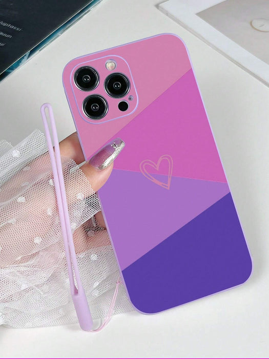 Shein 1 funda anticaídas de TPU morado con forma de corazón y 1 cordón de TPU morado - Quierox - Tienda Online