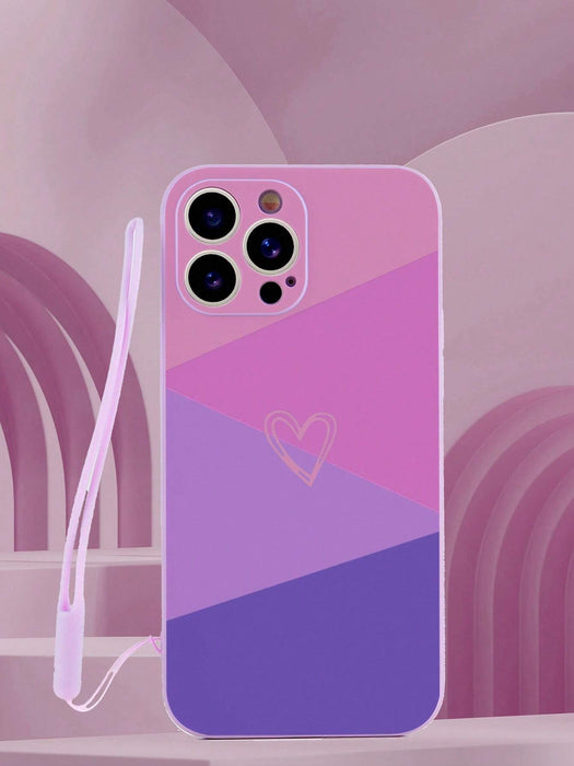 Shein 1 funda anticaídas de TPU morado con forma de corazón y 1 cordón de TPU morado - Quierox - Tienda Online
