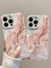 SHEIN 1 Funda completa para teléfono con estampado de mármol rosa - Quierox - Tienda Online