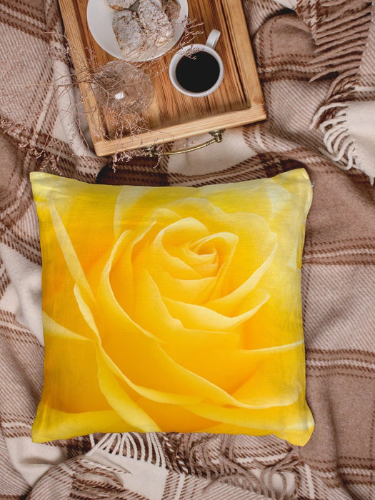 Shein 1 Funda de cojín con estampado de rosa sin relleno - Quierox - Tienda Online