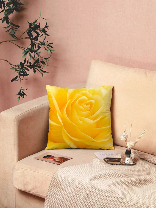 Shein 1 Funda de cojín con estampado de rosa sin relleno - Quierox - Tienda Online