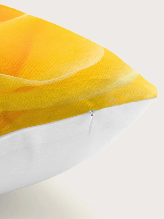 Shein 1 Funda de cojín con estampado de rosa sin relleno - Quierox - Tienda Online