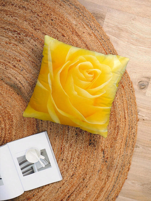 Shein 1 Funda de cojín con estampado de rosa sin relleno - Quierox - Tienda Online