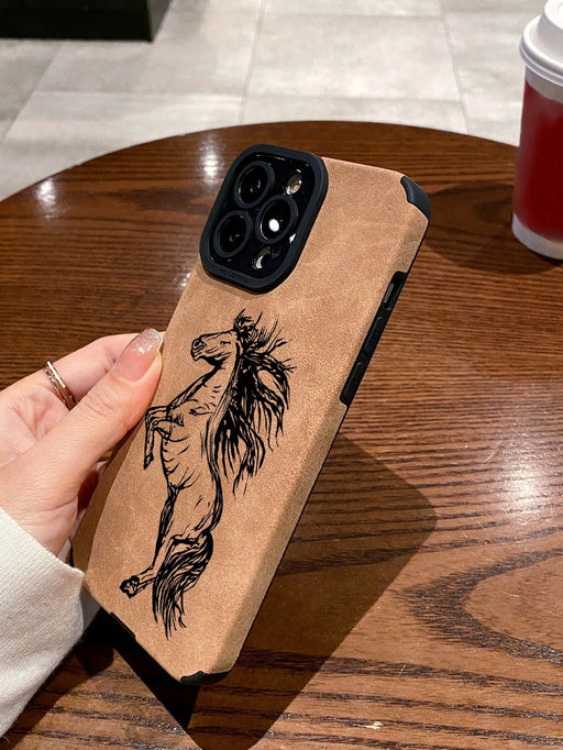 SHEIN 1 funda de cuero TPU con estampado de elefante pintado - Quierox - Tienda Online