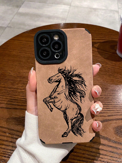 SHEIN 1 funda de cuero TPU con estampado de elefante pintado - Quierox - Tienda Online