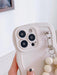 Shein 1 funda de silicona líquida anticaídas con diseño de ondas de colores sólidos y colgante de perlas - Quierox - Tienda Online
