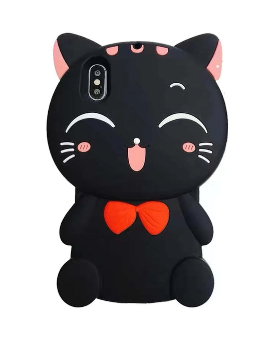 Shein 1 funda de silicona suave al tacto para teléfono con forma de gato iPhone 14 Pro Max - Quierox - Tienda Online