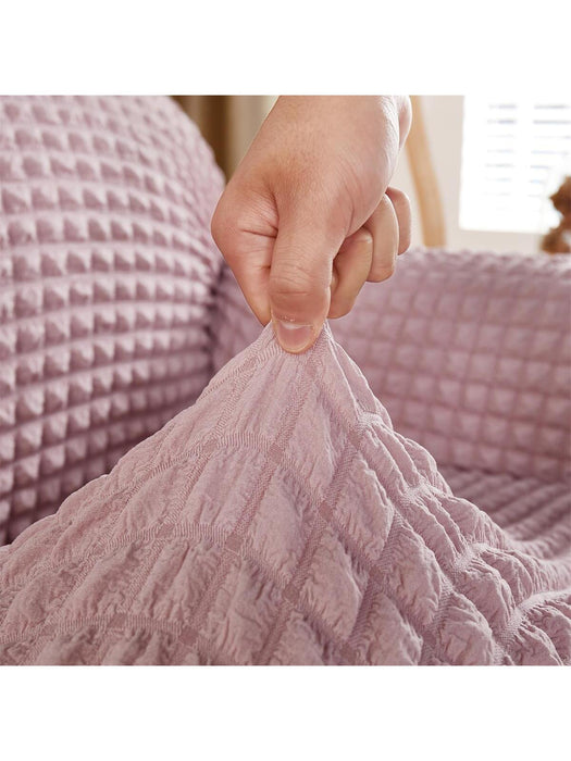 Shein 1 funda de sofá elástica con ribete de volantes de color sólido - Quierox - Tienda Online