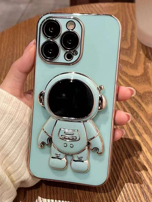 Shein 1 funda de teléfono con soporte de astronauta galvanizada para iphone 13 pro max - Quierox - Tienda Online