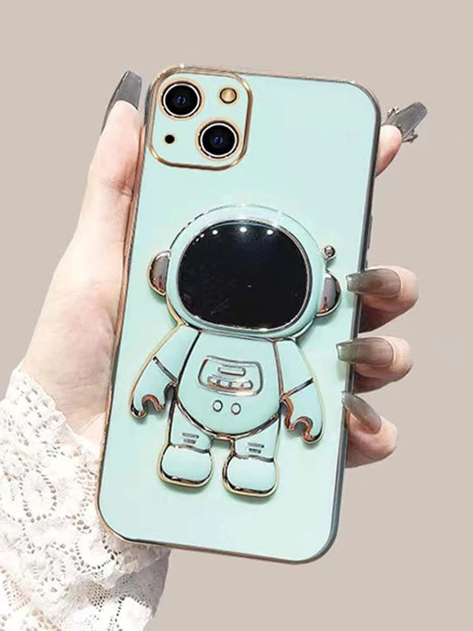 Shein 1 funda de teléfono con soporte de astronauta galvanizada para iphone 13 pro max - Quierox - Tienda Online