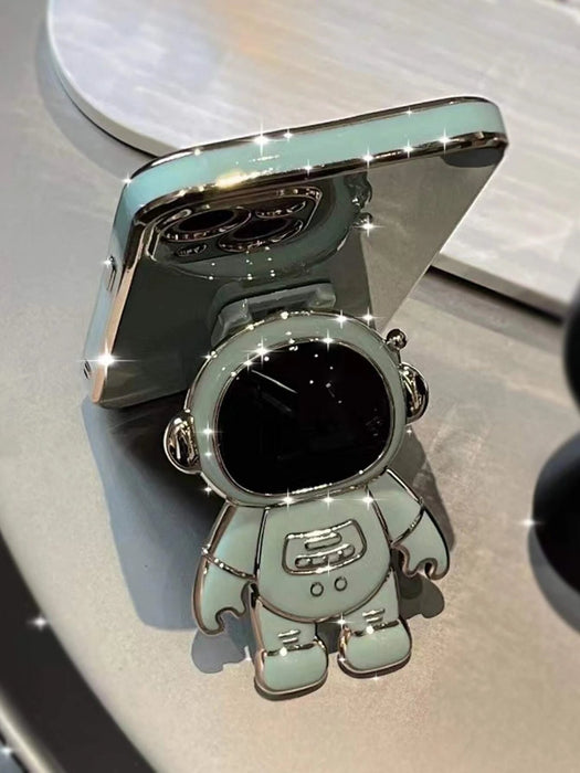 Shein 1 funda de teléfono con soporte de astronauta galvanizada para iphone 13 pro max - Quierox - Tienda Online