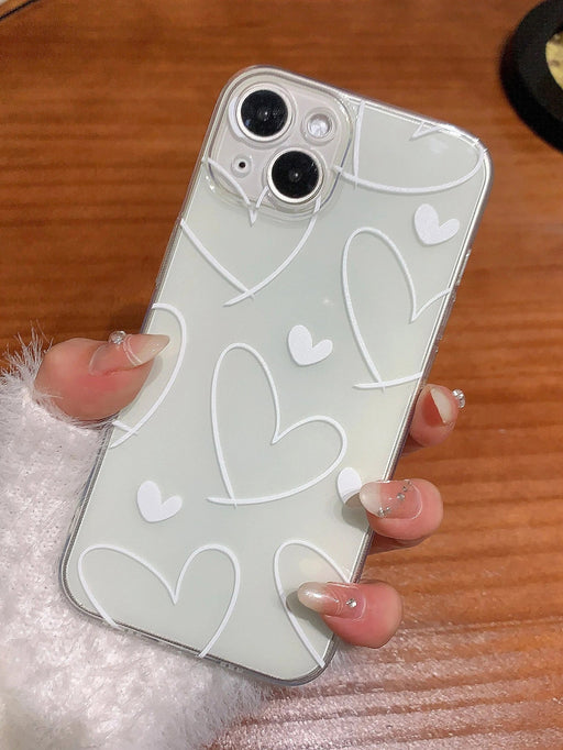 Shein 1 funda de teléfono de TPU con diseño de corazón iPhone 13 - Quierox - Tienda Online