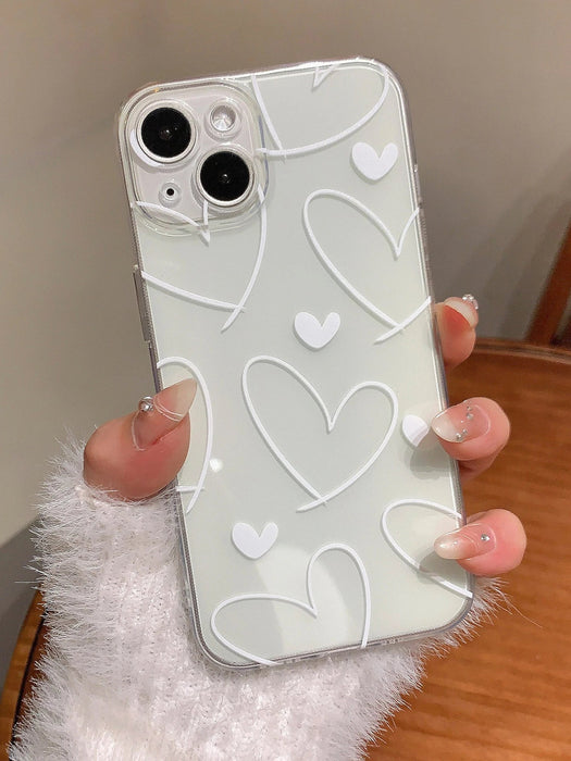 Shein 1 funda de teléfono de TPU con diseño de corazón iPhone 13 - Quierox - Tienda Online