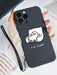 Shein 1 funda de TPU negra con diseño de pato de dibujos animados a prueba de golpes y 1 correa de silicona - Quierox - Tienda Online