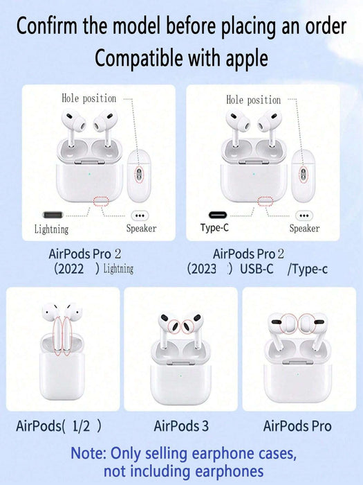 Shein Funda para teléfono con dibujos animados y Estuche compatible con  airpods