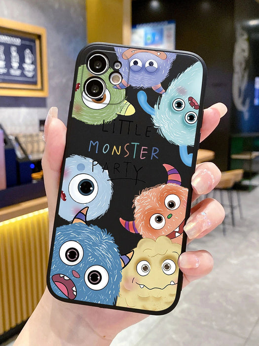 SHEIN 1 funda para teléfono con diseño de monstruo grande y ojos grandes, color negro - Quierox - Tienda Online