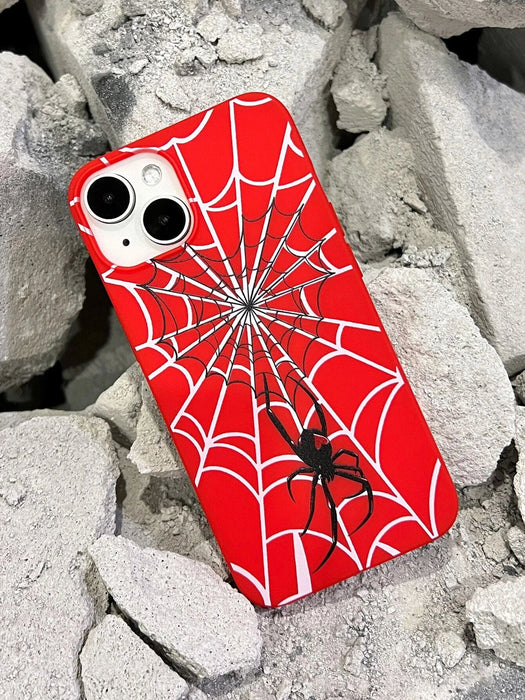 Shein 1 funda para teléfono con estampado de telaraña de colores para Halloween - Quierox - Tienda Online