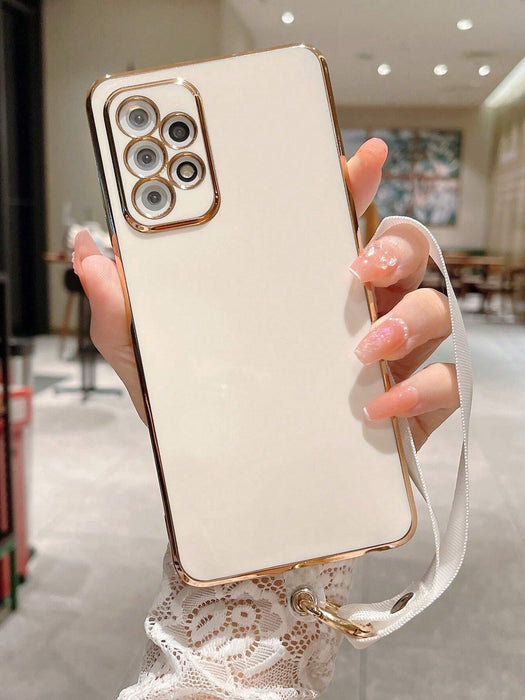 Shein 1 funda para teléfono de TPU anticaída galvanizada compatible con teléfonos Samsung - Quierox - Tienda Online