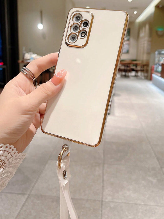 Shein 1 funda para teléfono de TPU anticaída galvanizada compatible con teléfonos Samsung - Quierox - Tienda Online