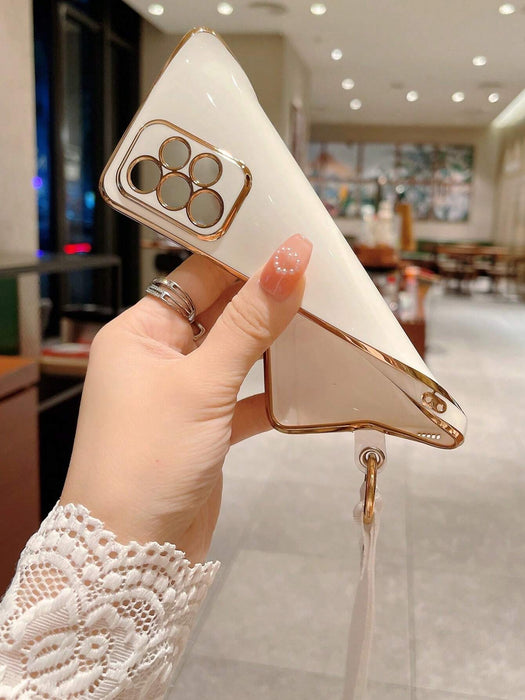 Shein 1 funda para teléfono de TPU anticaída galvanizada compatible con teléfonos Samsung - Quierox - Tienda Online