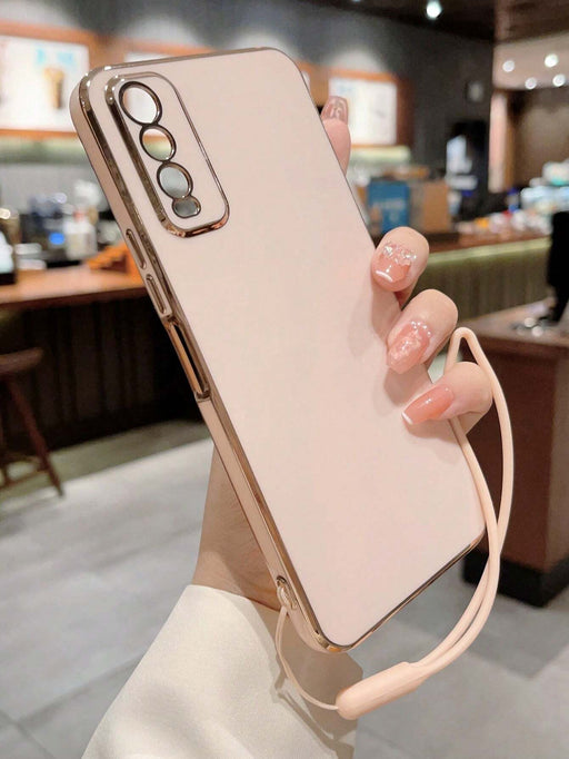 Shein 1 funda para teléfono de TPU con galvanoplastia rosa y 1 cordón de silicona huawei p30 - Quierox - Tienda Online