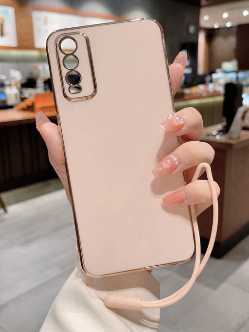 Shein 1 funda para teléfono de TPU con galvanoplastia rosa y 1 cordón de silicona huawei p30 - Quierox - Tienda Online