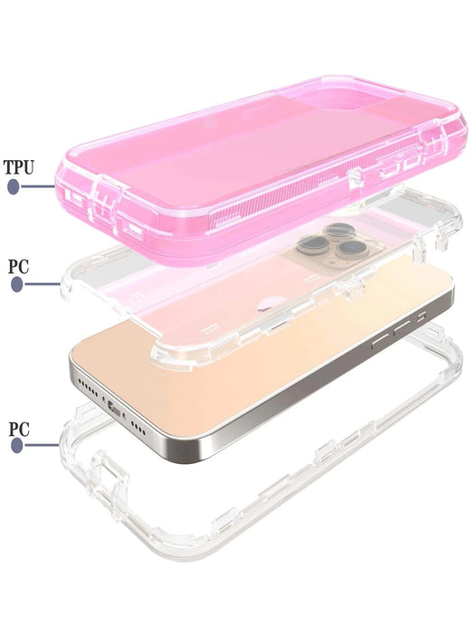 Shein 1 funda transparente anticaídas para teléfono con 2 películas de vidrio templado - Quierox - Tienda Online