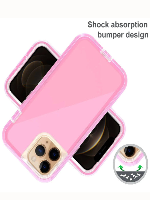 Shein 1 funda transparente anticaídas para teléfono con 2 películas de vidrio templado - Quierox - Tienda Online