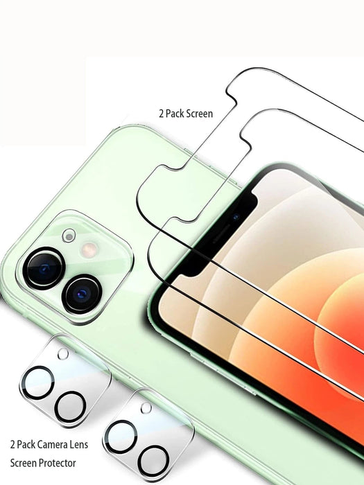 Shein 1 funda transparente anticaídas para teléfono con 2 películas de vidrio templado - Quierox - Tienda Online