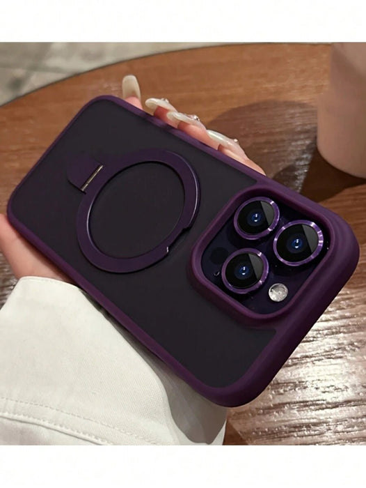 Shein 1 funda transparente mate invisible con soporte de anillo compatible con iPhone - Quierox - Tienda Online