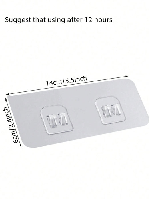 SHEIN 1 Gancho doble transparente adhesivo sin clavos - Quierox - Tienda Online