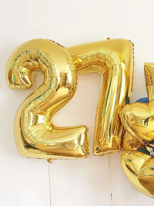Shein 1 globo con forma de número, globo decorativo moderno de PE dorado para fiesta - Quierox - Tienda Online