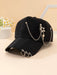 SHEIN 1 Gorra de béisbol con decoración de anillo y cadena para callejeros - Quierox - Tienda Online